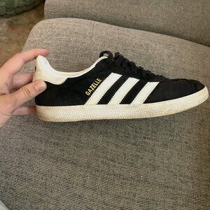 Adidas Gazelle Black & White Suede Sneakers – Size 8 Women
